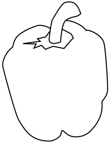 Bell Pepper Coloring Page